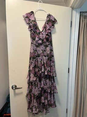 WAYF floral tiered ruffle dress